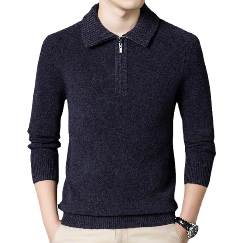 

Новое поступление чистого кашемира для мужчин модный свитер утепленный деловой пуловер для мужчин среднего возраста зимний Размер XS S M L XL 2XL 3XL