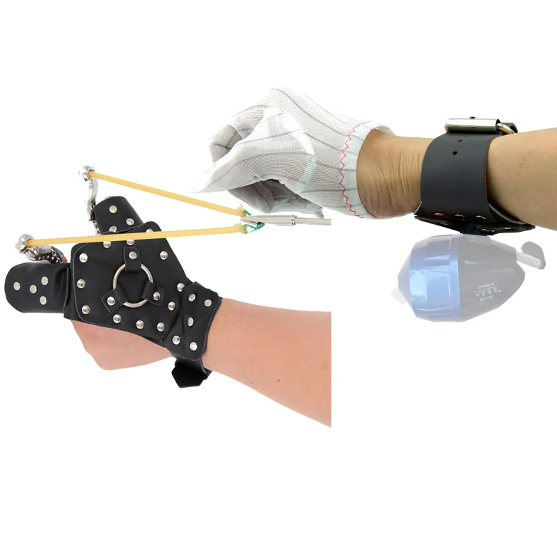 

Slingshot Hunting Catapult Leather Wrist Strap For Mini Reel Fish Shooting Arrow Head Dart Shooting Kit Protection Glove