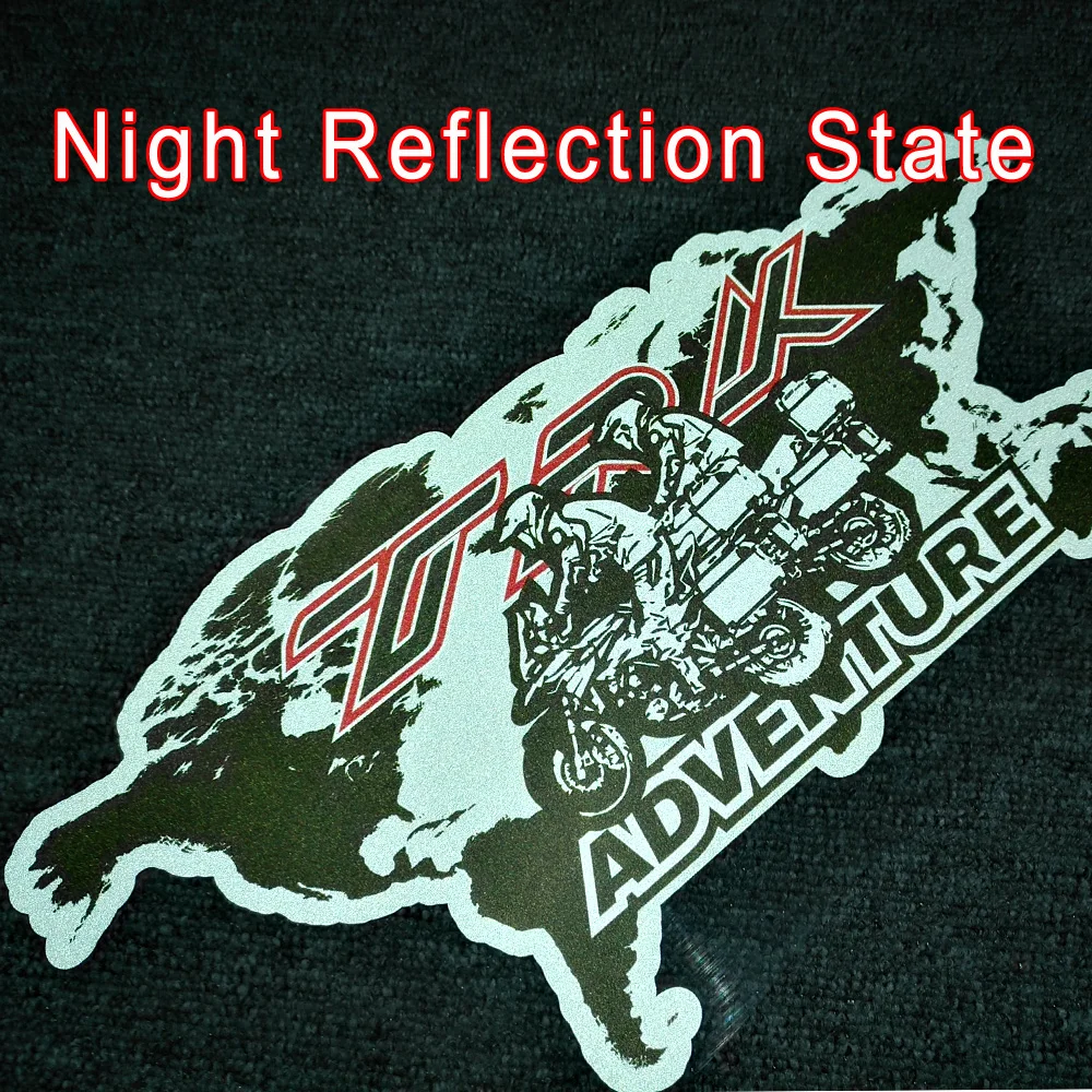 Приключения мотоциклетный чемодан алюминиевая верхняя боковая коробка наклейки