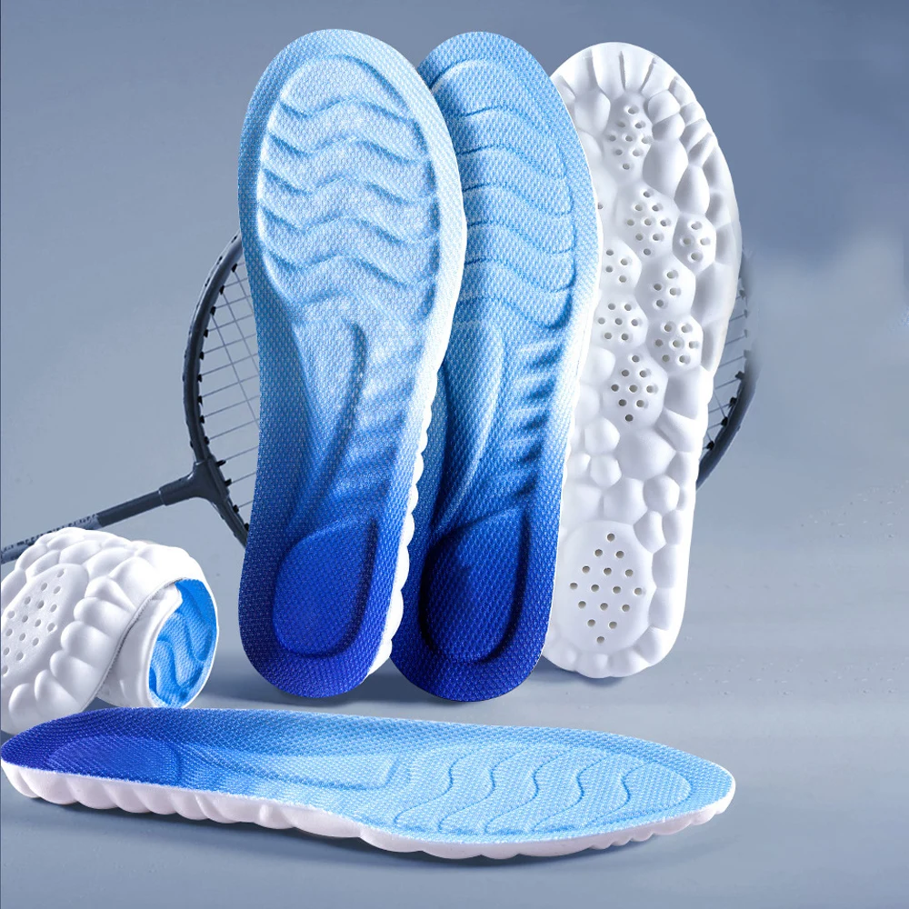 4D Massage Insoles Super Soft Latex Sports Shoes Insole for Feet Running Basket Shoe Sole Arch Support Orthopedic Inserts Unisex