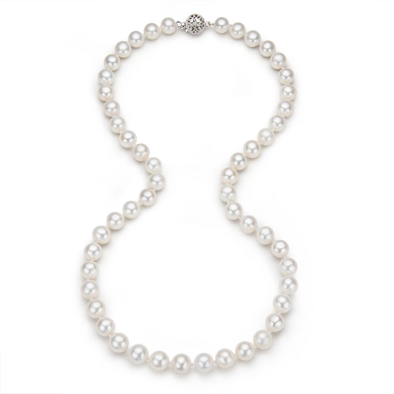 

Lnngy Real White Natural Freshwater Pearl Necklace 18In/20In/36In Pearl Choker Necklace for Women Couples Wedding Charm Jewelry