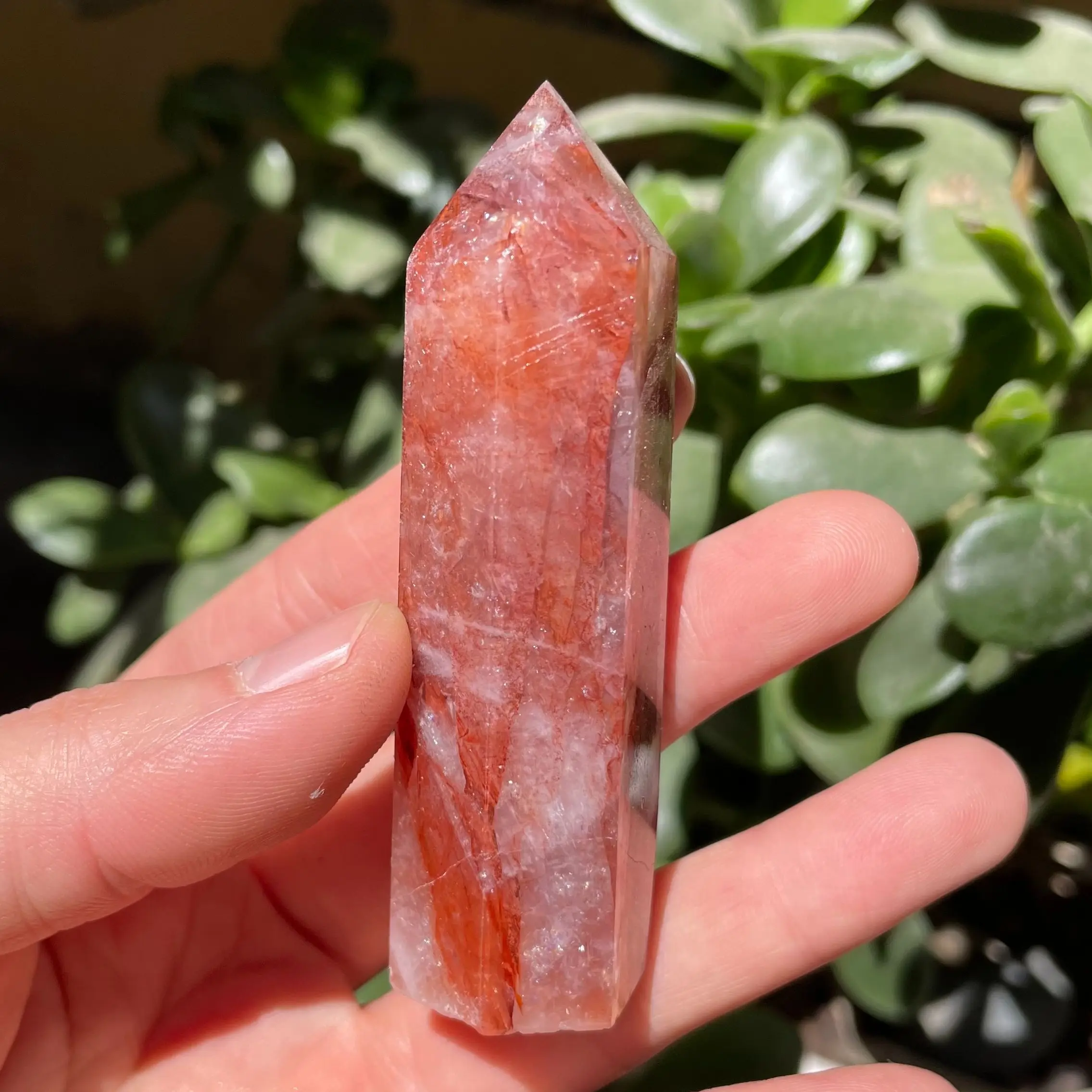 

8cm Natural Stones Yellow gum flower Crystal Point Tower Amethyst Quartz Healing Stone Energy Ore Mineral Obelisk Home Ornaments