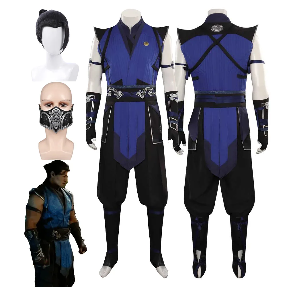 Маскарадные перчатки Sub Zero для косплея парик маска игры Mortal Kombat костюм ролевых