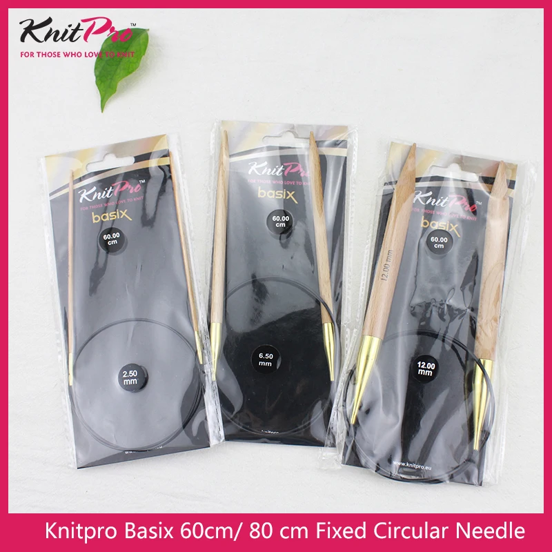 Фото Фиксированная круглая игла Knitpro Basix, береза, 80 см №5