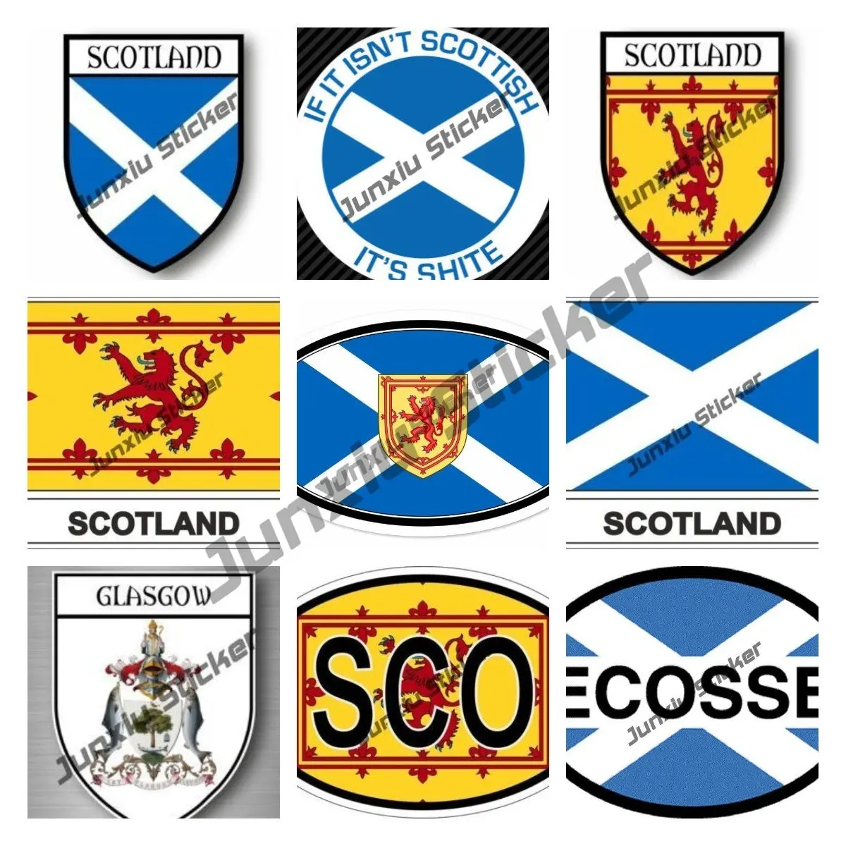Креативная виниловая наклейка с изображением Шотландии, флага, городского гребня, черепа, аксессуары, креативные мотоциклетные наклейки для автомобиля, наклейка