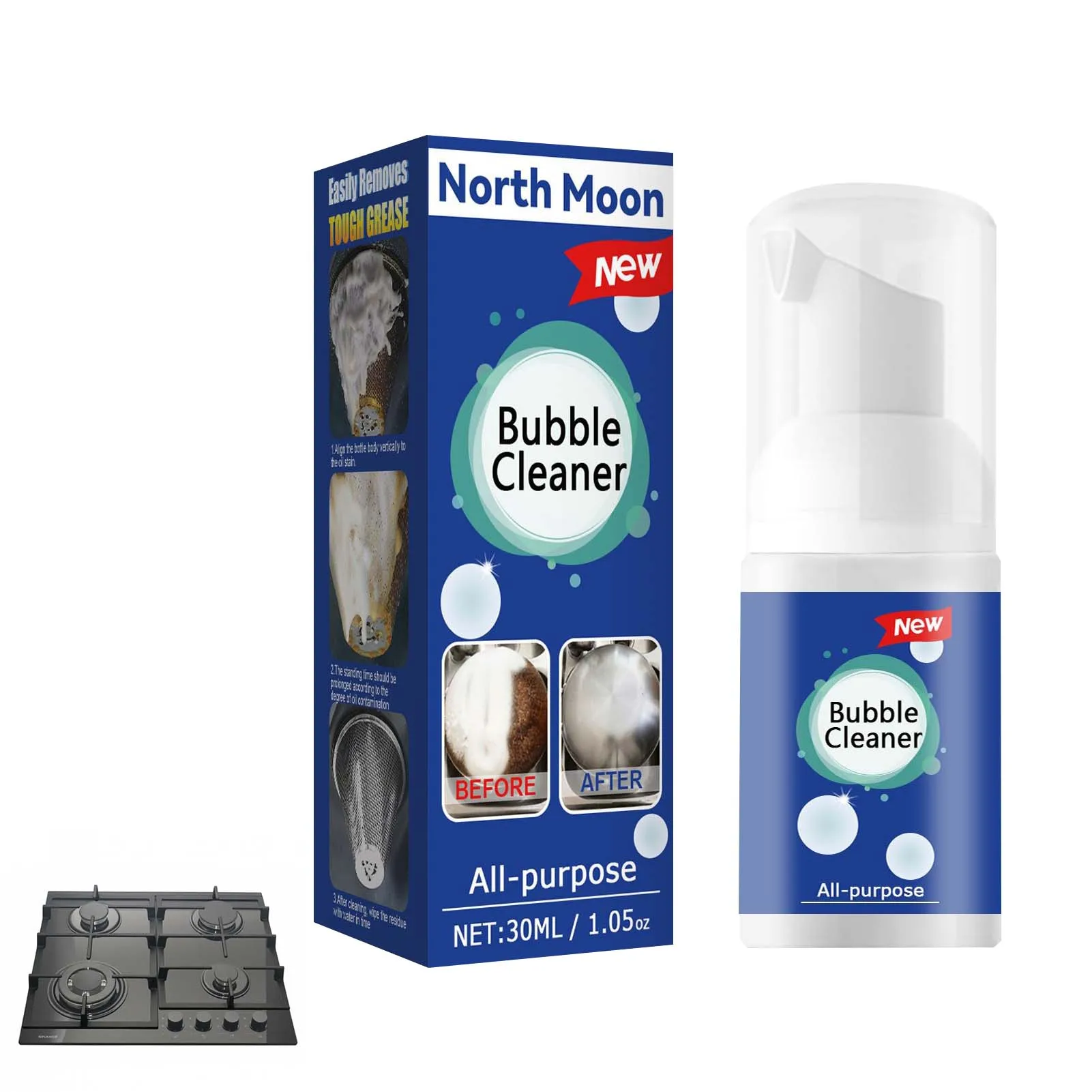 

Многофункциональный очиститель пузырьков для кухни, 30/100 мл