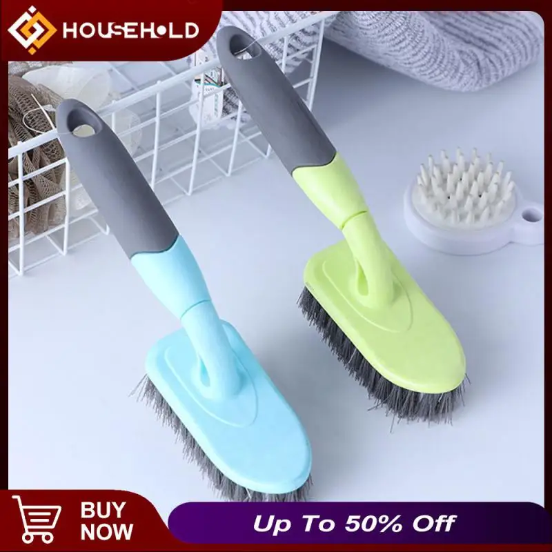 

Rubber-coated Ceramic Tile Floor Brush Long-handled Household Bathtub Brush Big Head Bristle Bathroom Cleaning Brush