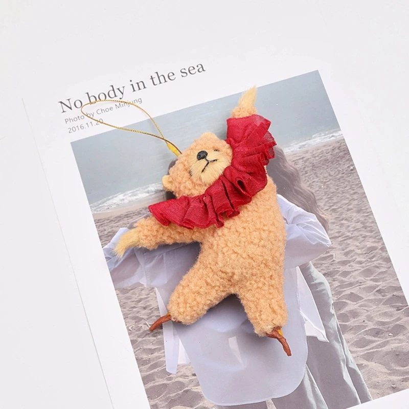 Милый мультяшный танцующий медведь кукла забавный декор для комнаты