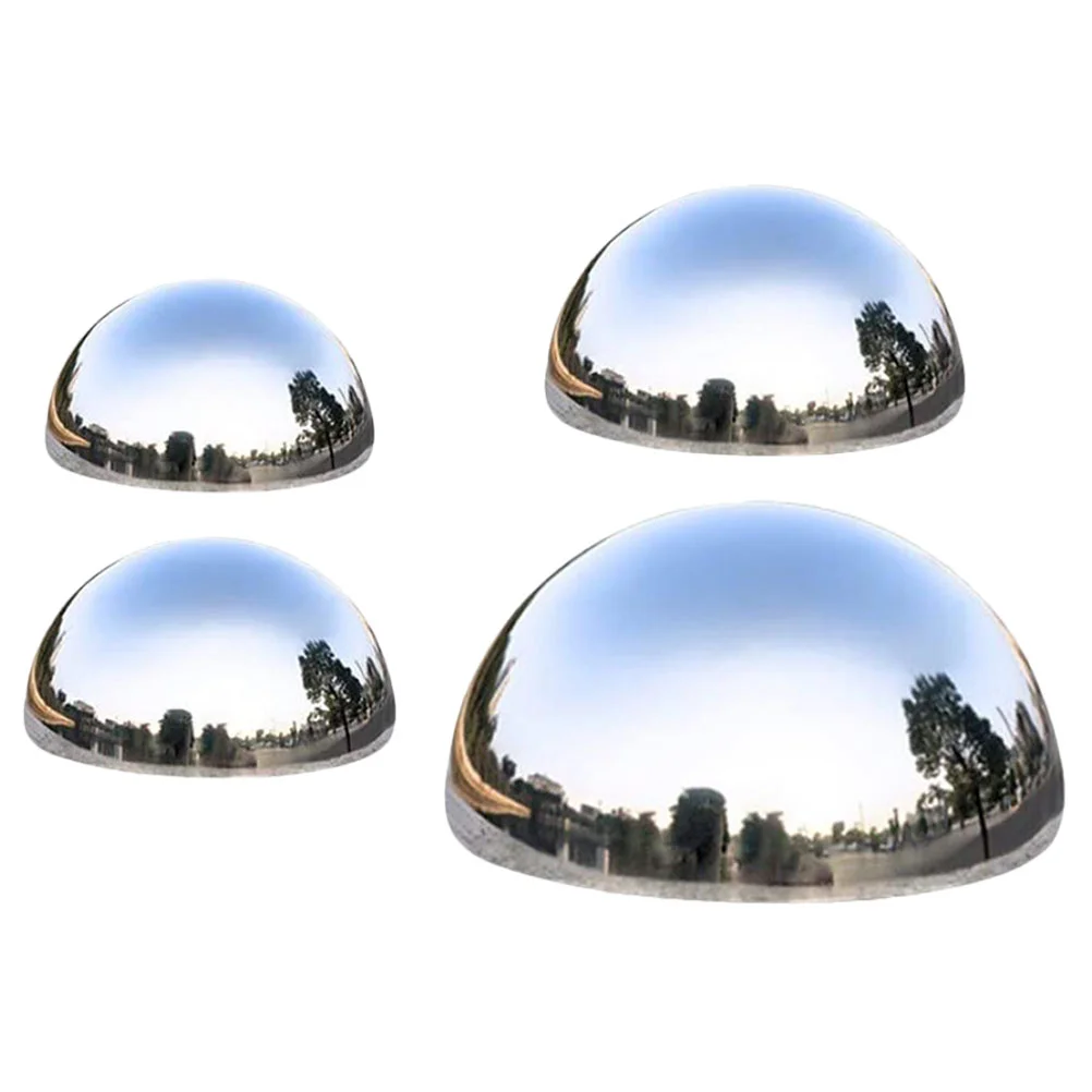 

4 Pcs Sphere Mold Gazing Ball Balls Mirror Garden Hemisphere Surface Stainless Steel Reflective Christmas decoration 2023