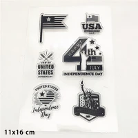 new arrival independence day clear stamps for diy decoration diary journal planner craft scrapbooking silicone rubber stamps