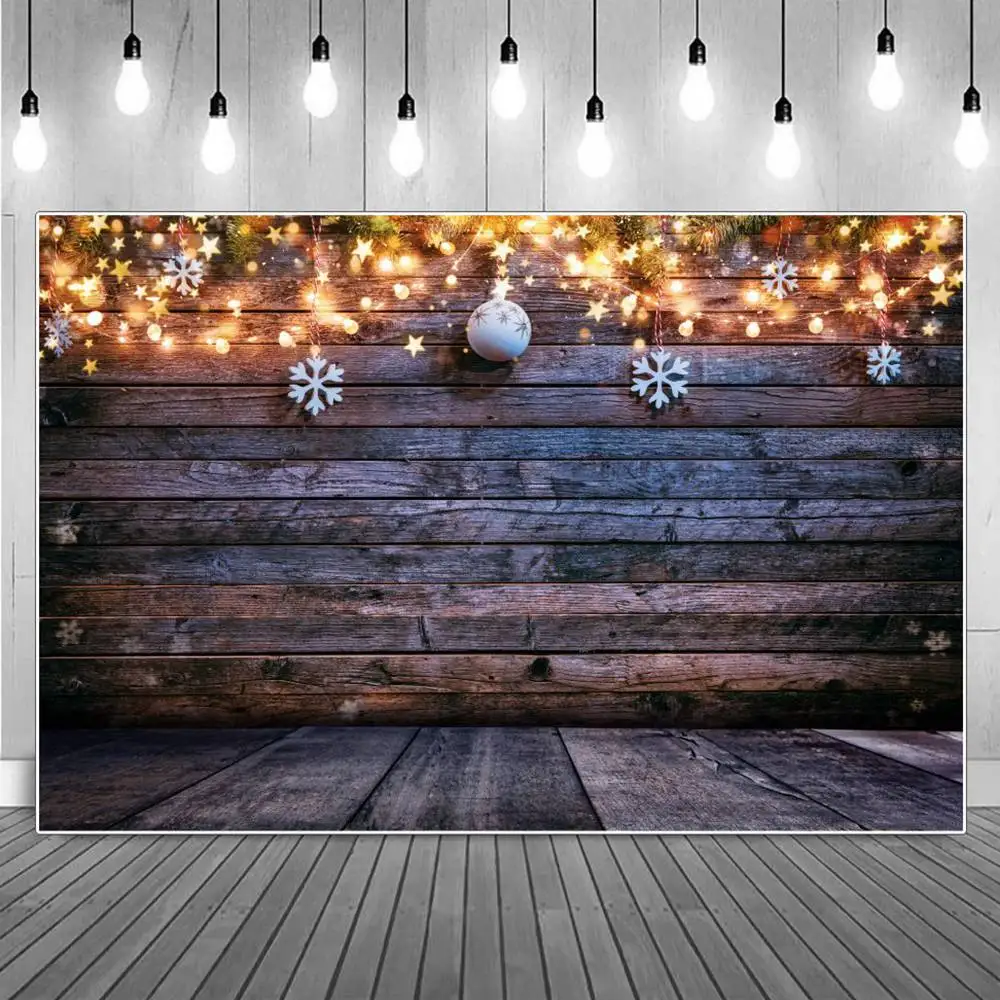 

Рождественские снежинки Звезда шар деревянная доска настенный фон для фотосъемки Пользовательские Ретро доски украшения дома Студия фото ...