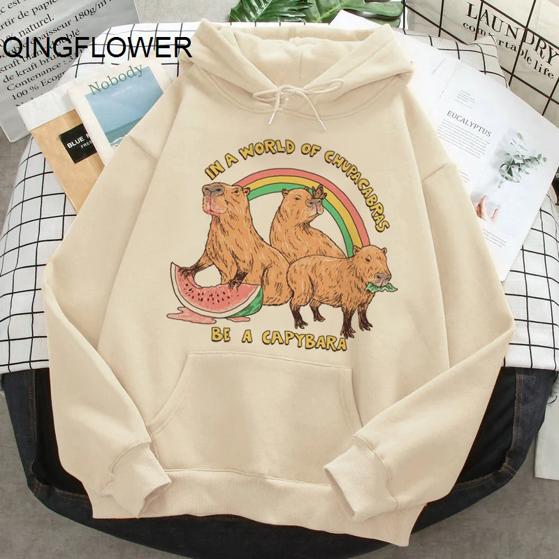

Capybara hoodies male printed Korea graphic men hoody pullover y2k aesthetic manga