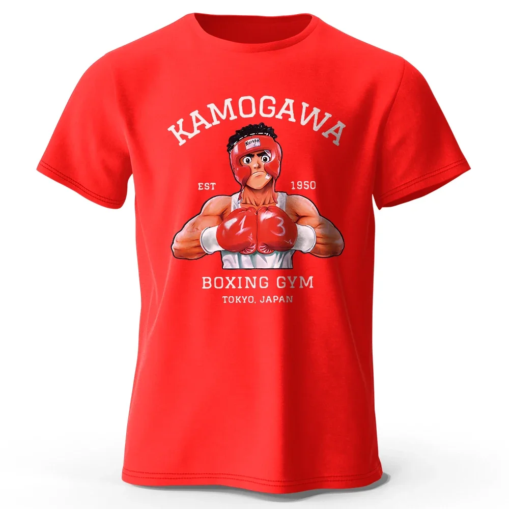 KBG Hajime No Ippo печатная чистая хлопковая винтажная спортивная мужская футболка для