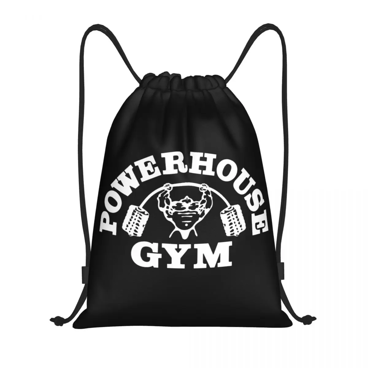 

Powerhouse Gym Drawstring Backpack Bags Men Women Lightweight Bodybuilding Fitness Muscle Gym Sports Sackpack Sacks for Yoga