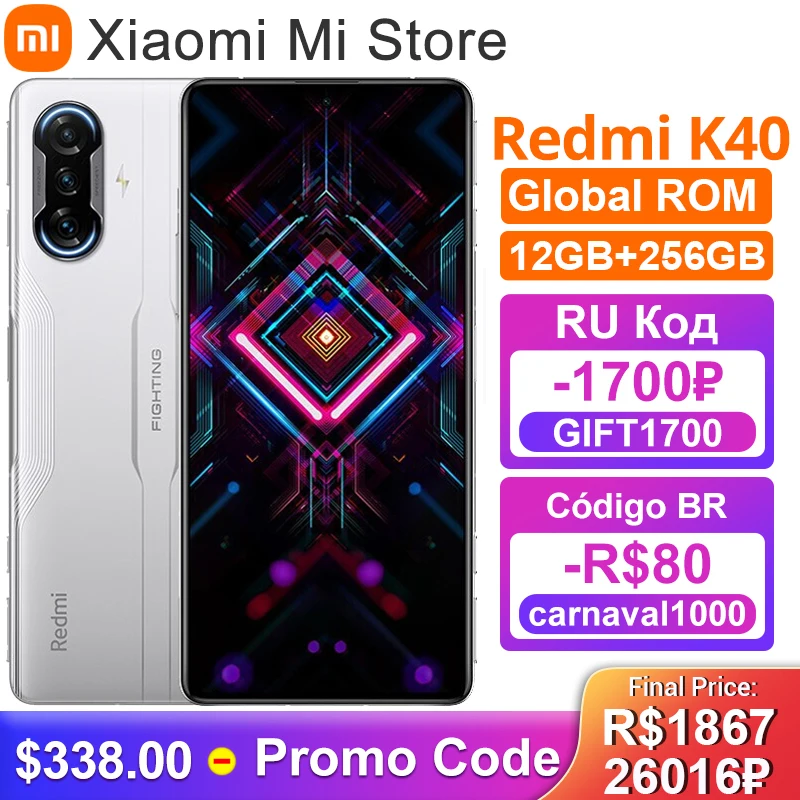  Смартфон Xiaomi Redmi K40 Gaming Edition 5G Mobile 12GB RAM 256GB ROM Размер 1200 Octa Core 120Hz Дисплей 64MP Тройная камера