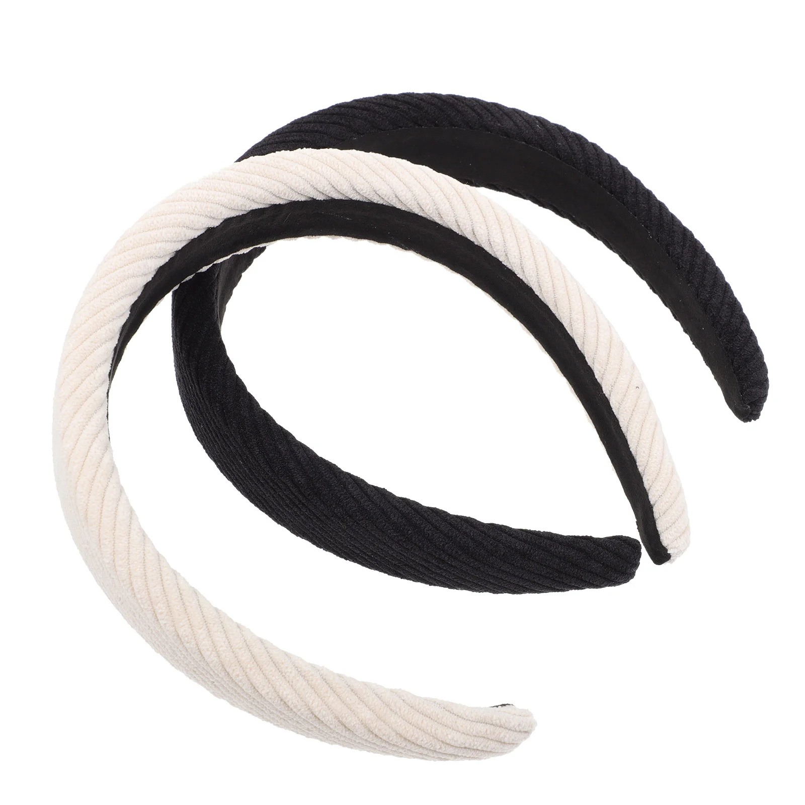

2PCS Silk Velvets Retro Headbands Hairbands High Cranial Parietal Hair Hoops