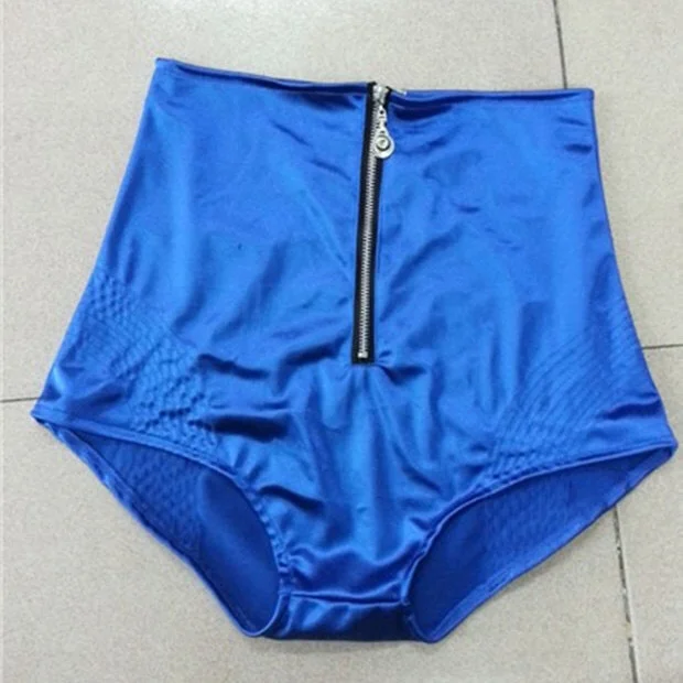 Summer Spring Glossy Gold Satin Sexy Women Shorts Casual Zipper Dance Stage High Waist Tight Bottoms