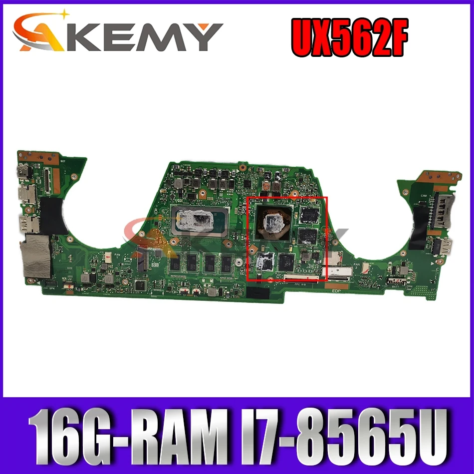 

Материнская плата для ноутбука Asus Q536FD Q536FN Q536FDX UX562F с 16G оперативной памяти I7-8565U (V2G) UX562FD REV2.0