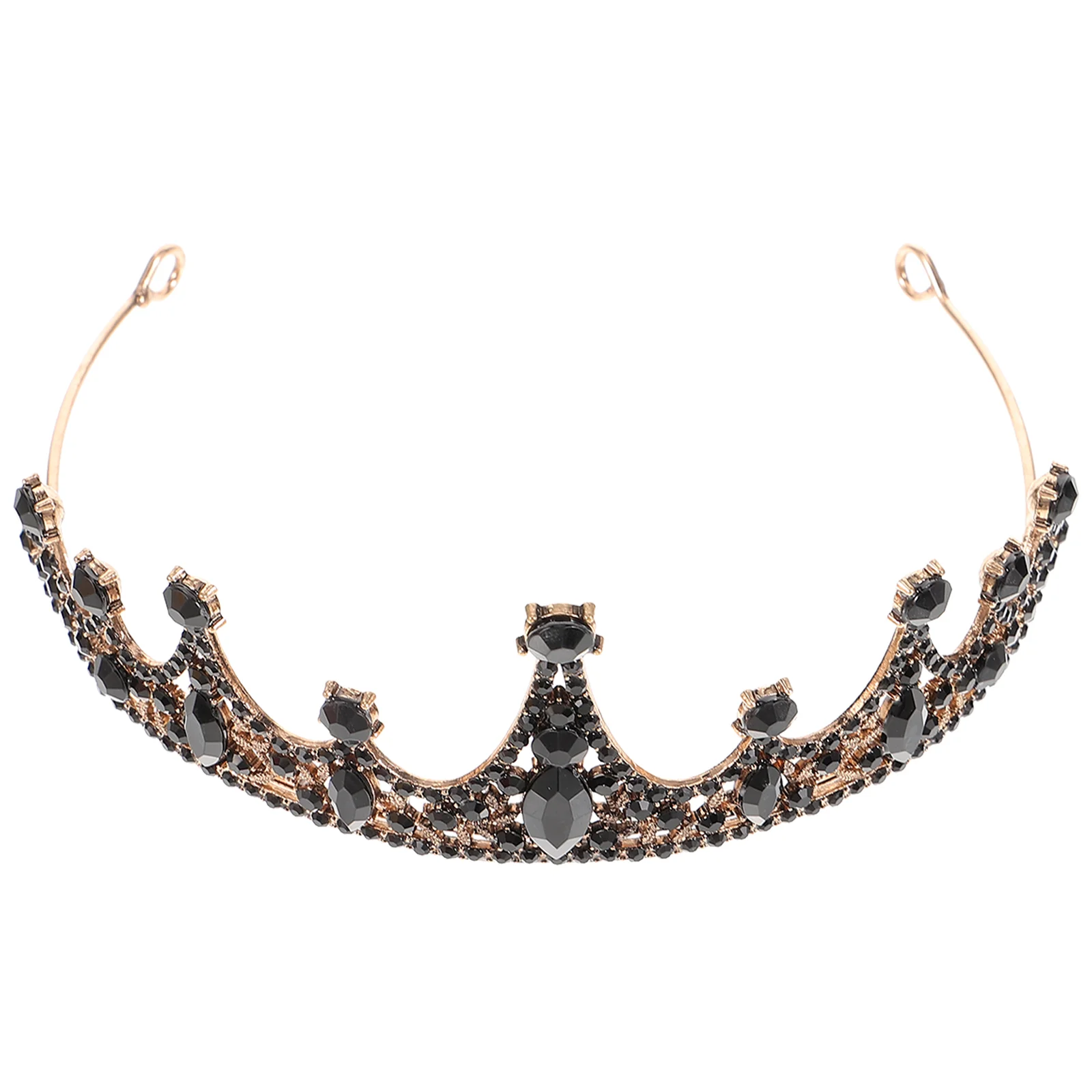 

Gothic Black Crown Women's Vintage Hair Accessories Princess Tiara Headband Alloy Party Headdress