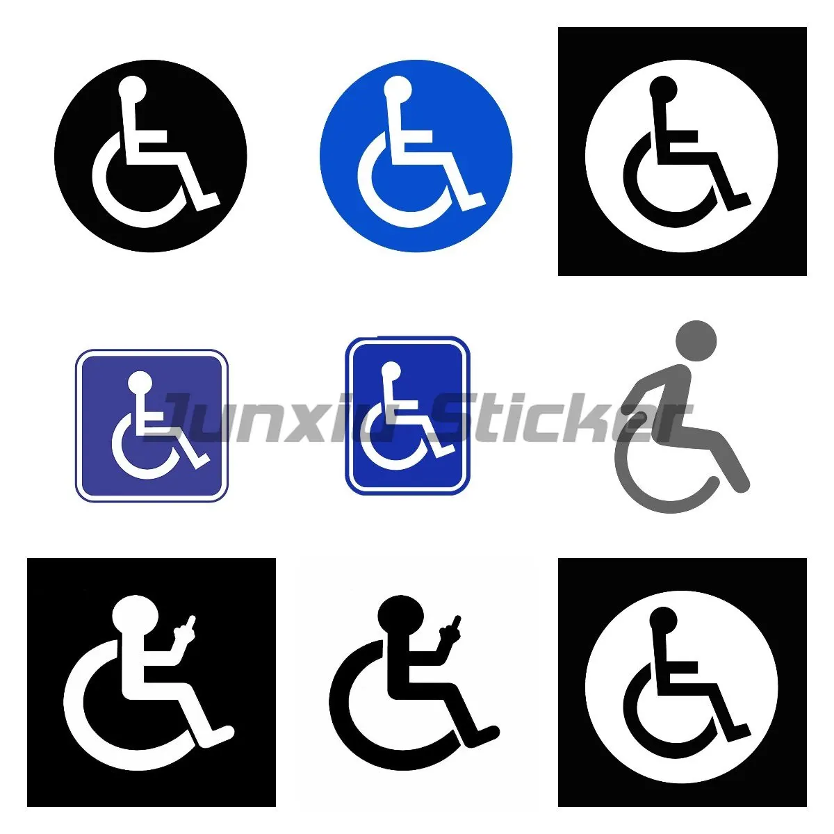 

Warning Disabled Parking Sign Disabled Sticker Decal Vehicle Wheelchair Disabled Window Parking Vinyl Wheelchair Accessible PVC