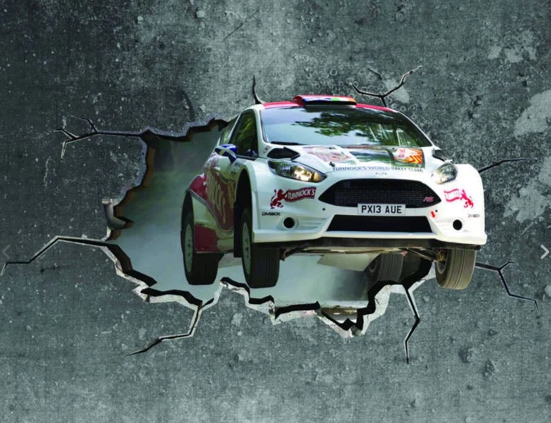 

CAR WALL STICKER, Galaxy Wall Mural, 3D Wall Decor, Wall Sticker Vinyl, Cracked Wall Decal, Deep Space Decal