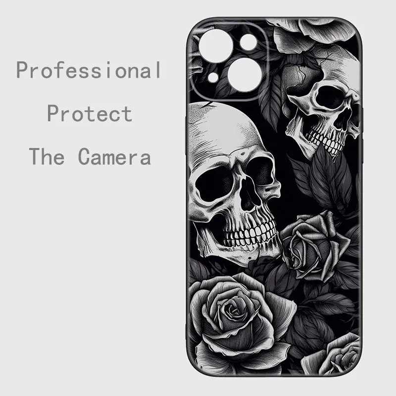 Черный силиконовый чехол для Apple iPhone 12 13 Mini 11 14 15 Pro Max 7 8 Plus X XR XS SE 2020 2022