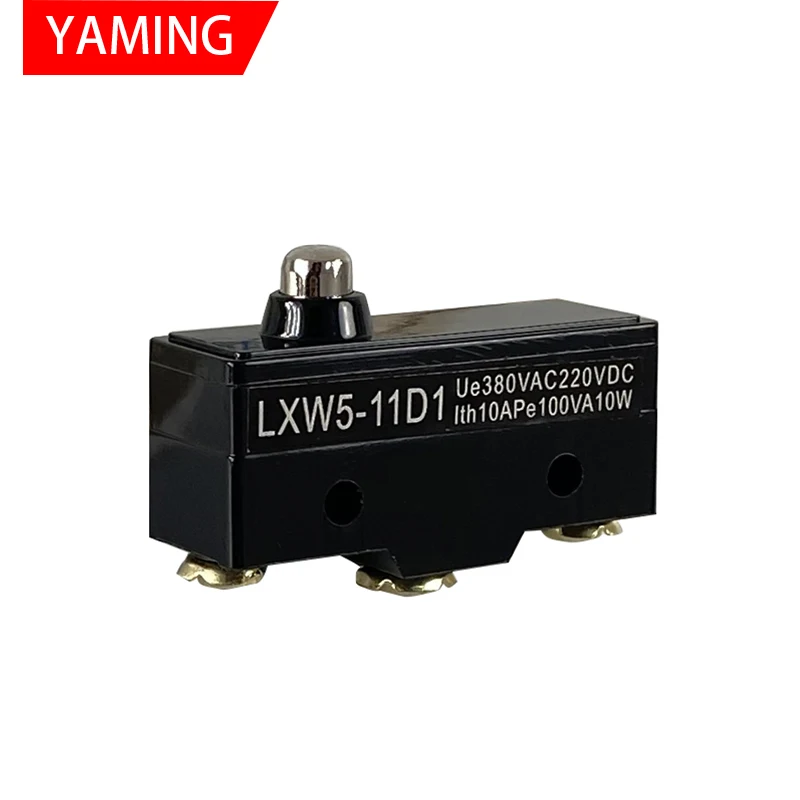 

LXW5-11D1 Travel Button Micro Limit Switch 3 Screw Terminals Short Spring Plunger 10A 380VAC 220VDC