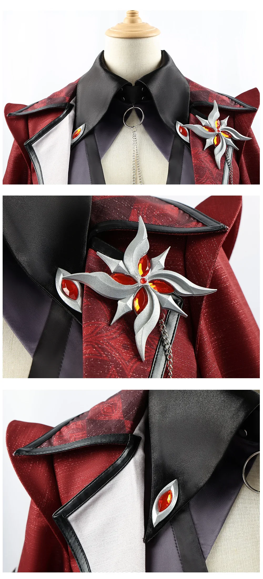 Game Genshin Impact Arlecchino Cosplay Costume Red Night Dress Wig Outfits Christmas Carnival Party Role Play Uniform for Women