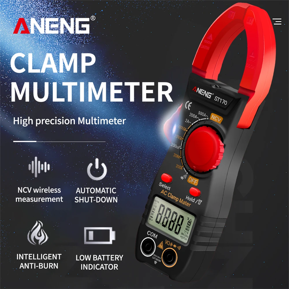 

Digital Clamp Meter DC/AC Current Multimeter Ammeter Voltage Tester Diode Current Capacitance NCV Ohm Test Tool