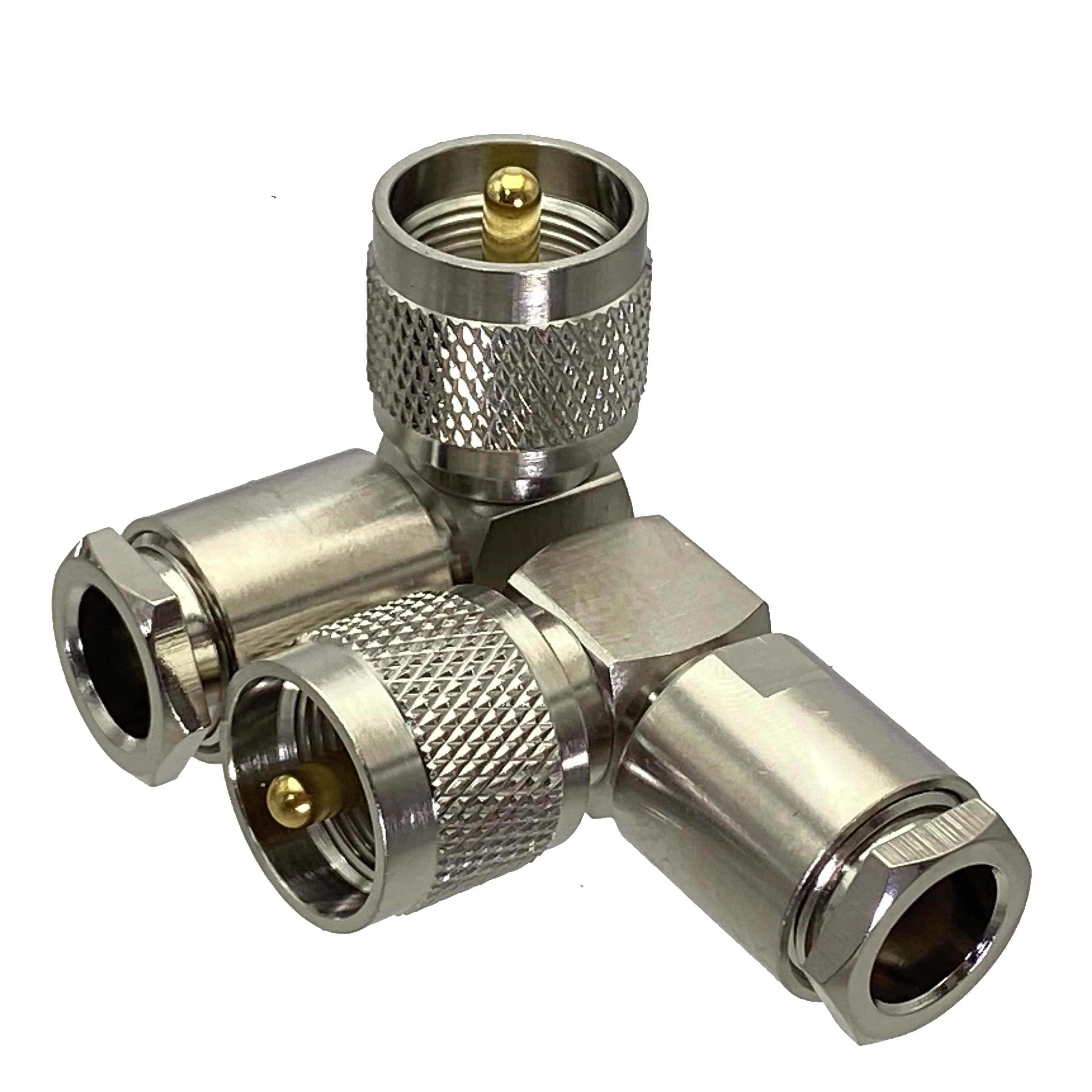 

1Pcs Connector UHF PL259 Male plug Right angle Clamp RG8 LMR400 RF Adapter Coaxial High Quanlity