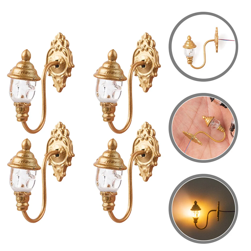 

Toy House Lights Mini Wall Lamps Micro-landscape Decorations Sand Table Decorative Miniature Scene