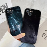starry sky moon case for apple iphone 13 pro max case for iphone 11 12 pro xr x max 2022 new year gift black silicone soft cover