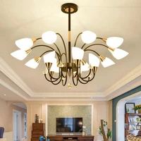 nordic stylish led ceiling chandelier black glass lampshade for bedroom living room hall pendant lamp lighting lusters fixture