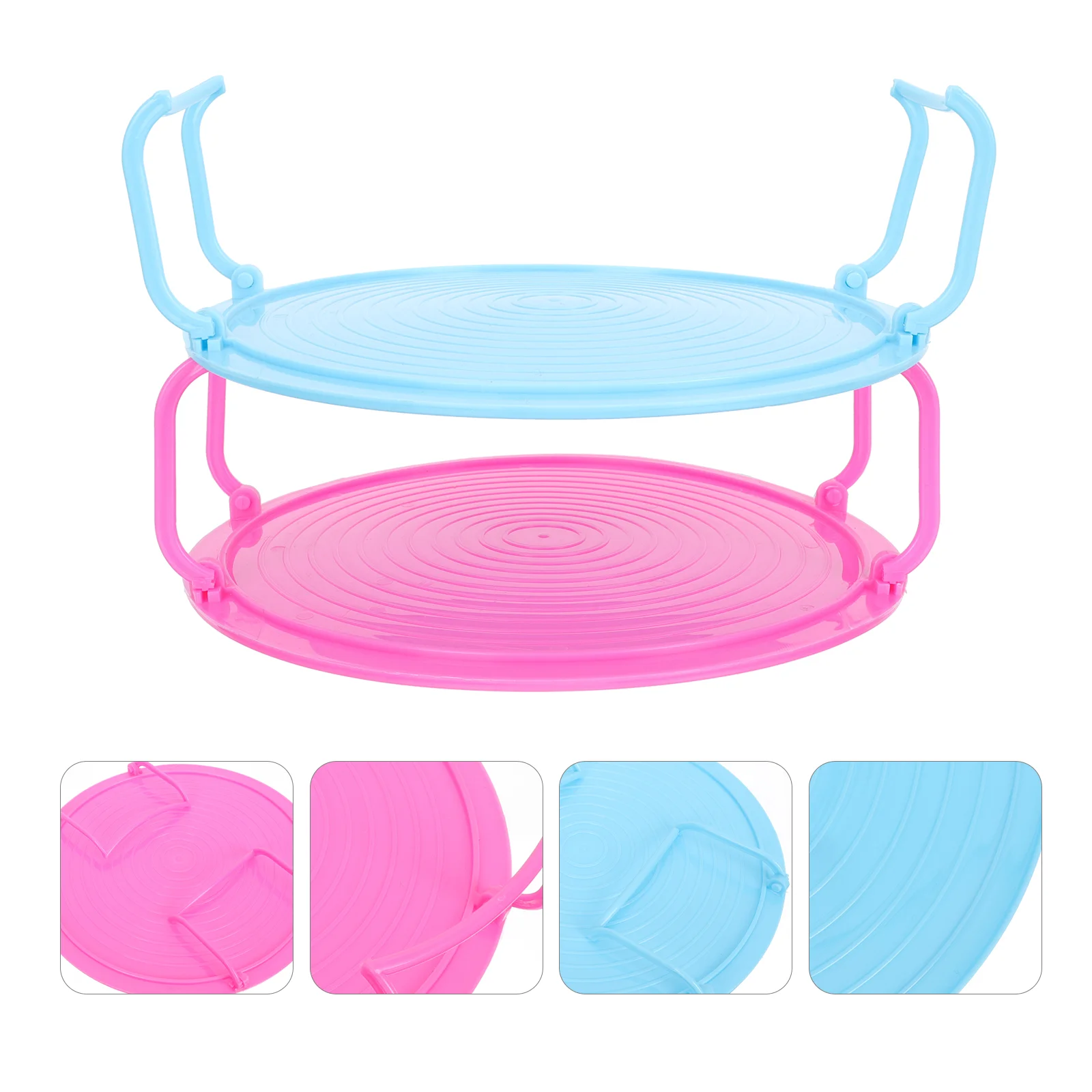 

2 Pcs Grill Plate Microwave Steam Rack Egg Cooker Heating Layered Tray Pp Steaming Holder Things for kitchens