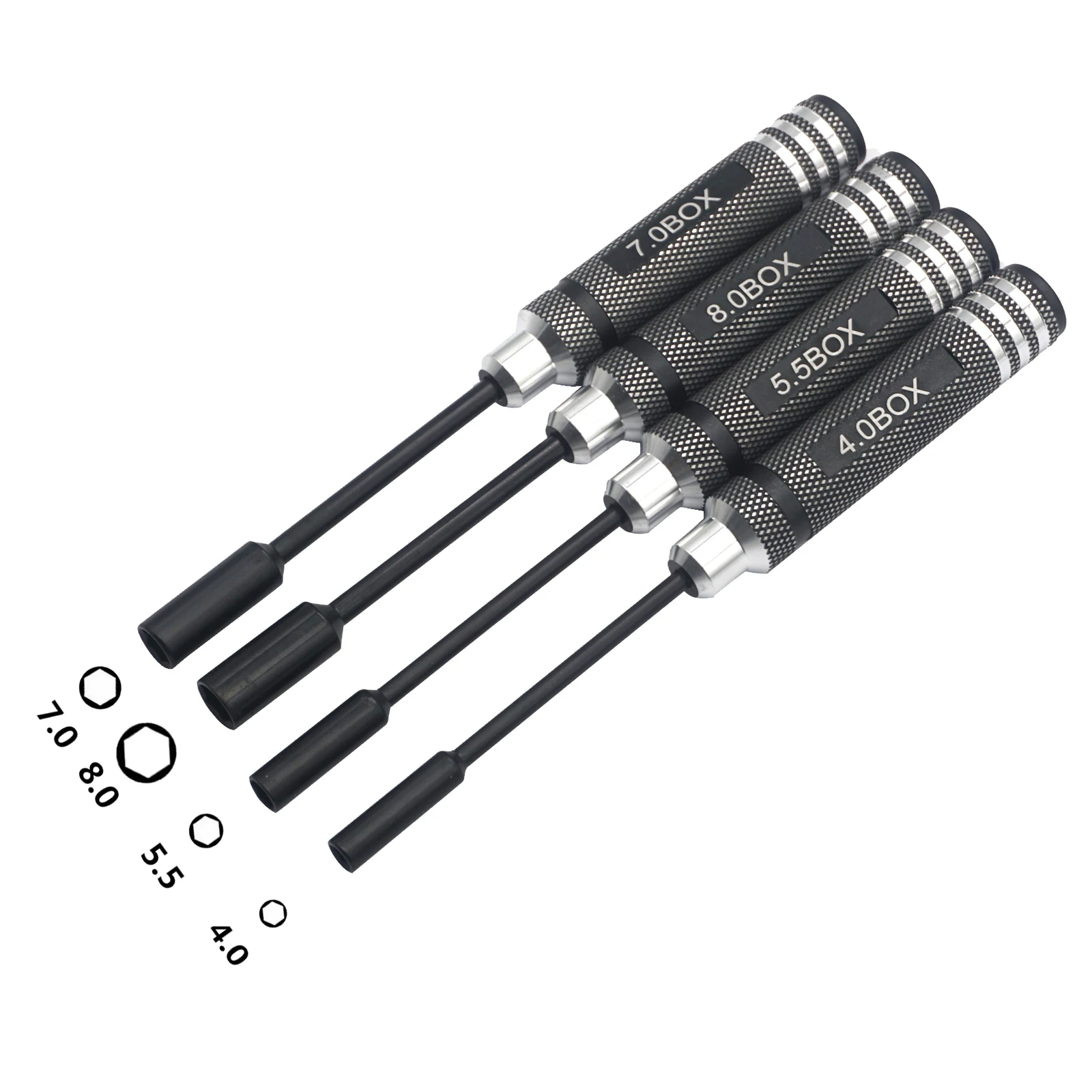 

RC Hex Nut Key Socket Screw Driver Tool 4.0 5.5 7.0 8.0mm Sleeve Wrench Spanner,RC Flat Head Wrench Screwdrivers Repair Tools