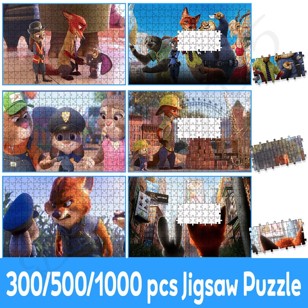 

Пазл Zootopia для детей, классический пазл из мультфильма «Антистресс», 35/300/500/1000 шт.