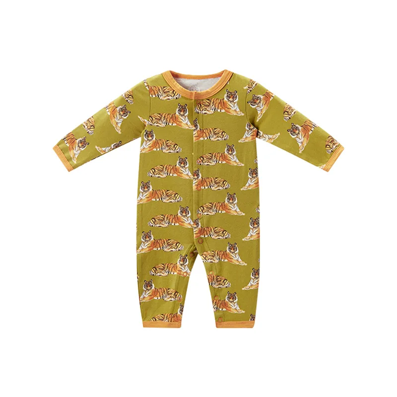 Детский комбинезон с длинным рукавом принтом животных