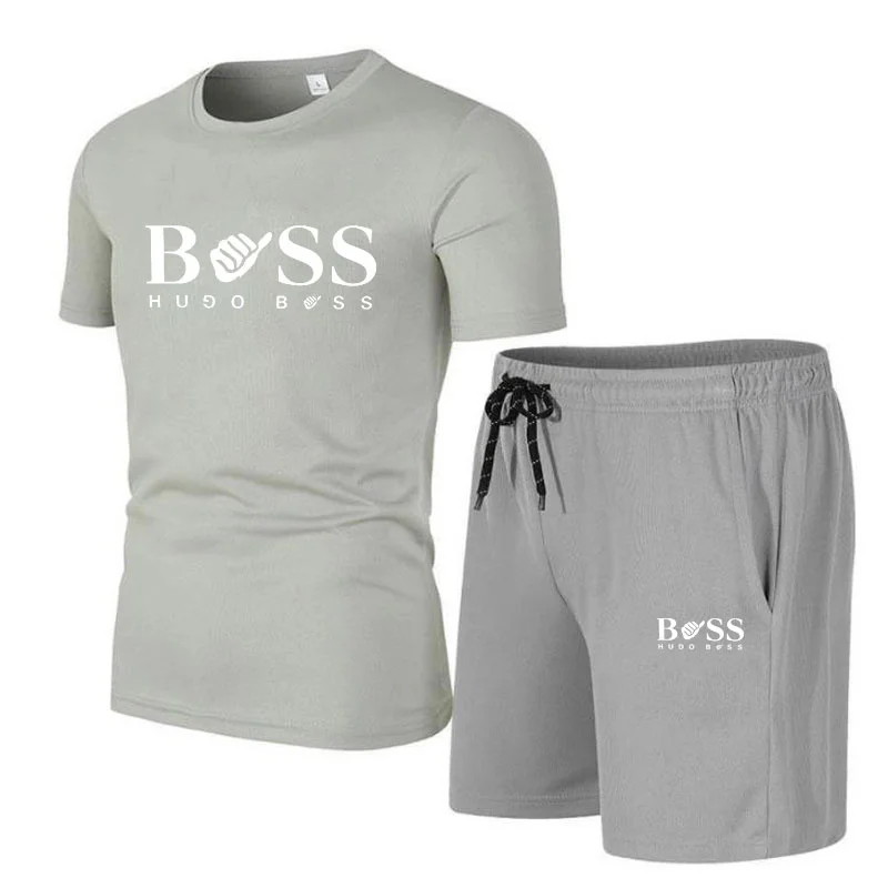 Summer new casual men's sportswear Short sleeve T-shirt + sports shorts set XXS-6XL men's sportswear men jogging set