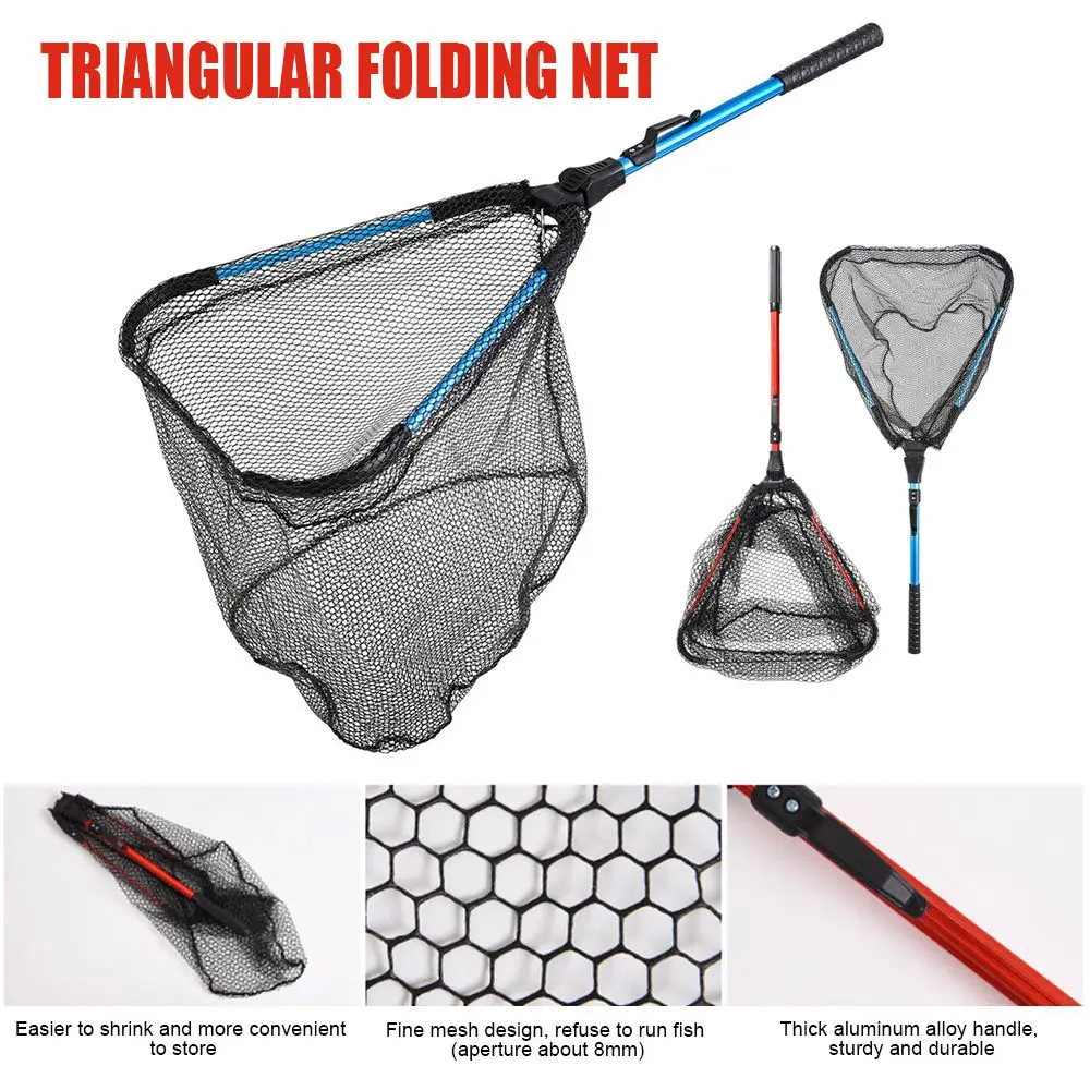 

Hot Red/Blue Mini Ultra Light Outdoor Fish Tool Dip Net Fishing Nets Fly Fishing Accessories