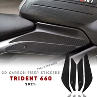 3d carbon motorcycle sticker tank pad decal kit for trident 660 trident660 2021