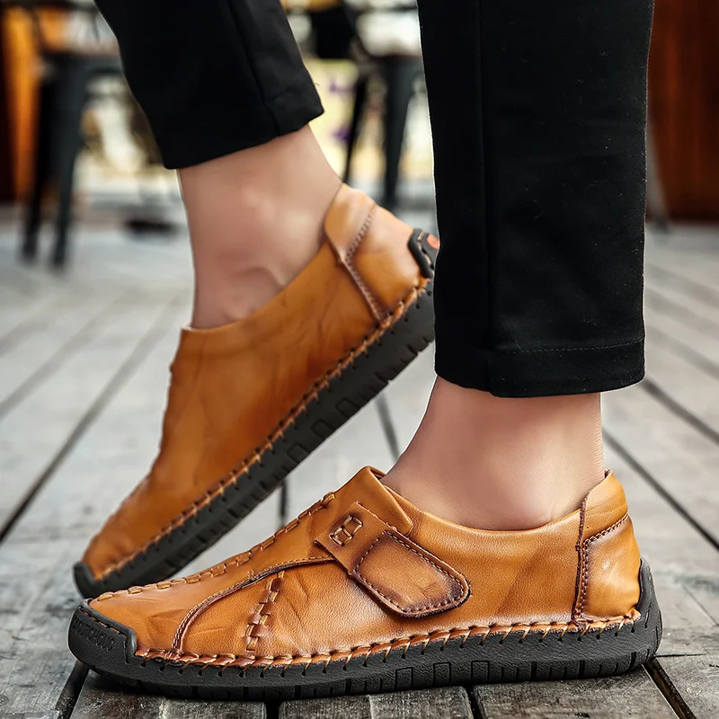 

Spring Autumn Leather Loafers Shoes Brand Men Shoes Outdoor High Quality Breathable Casual Shoes S10140-S10148 Morliron