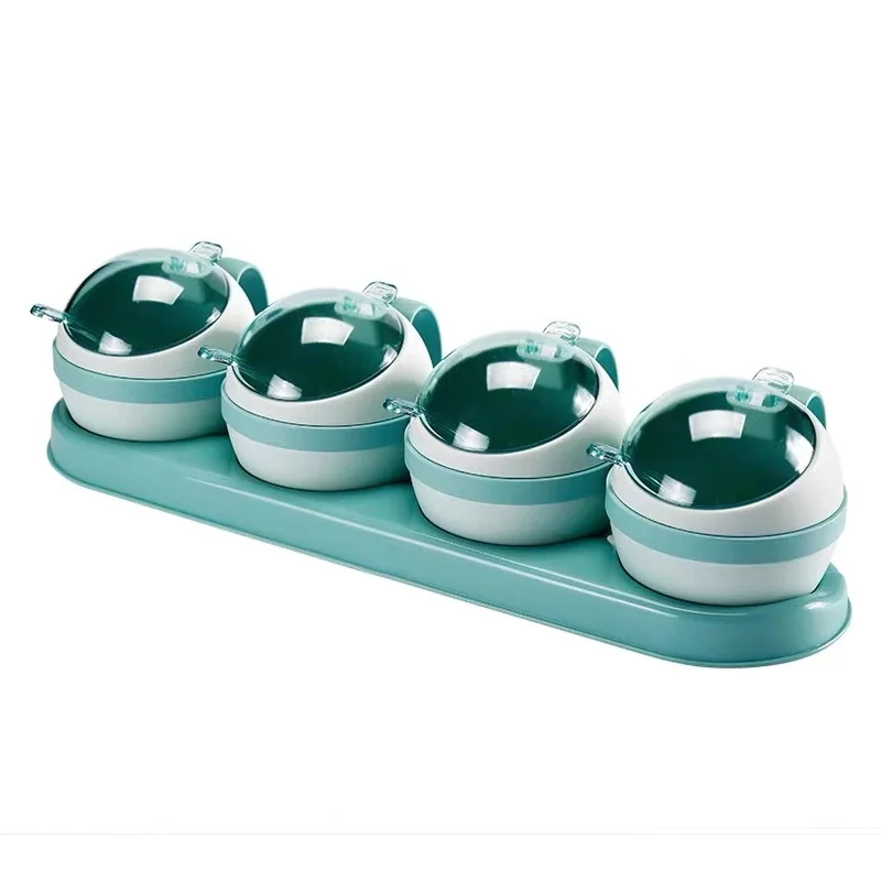 

Creative Seasoning Box Kitchen Seasoning Bottle Household Oil-proof Multi-flavored Round Jar with Lid seasoning organizer Cans