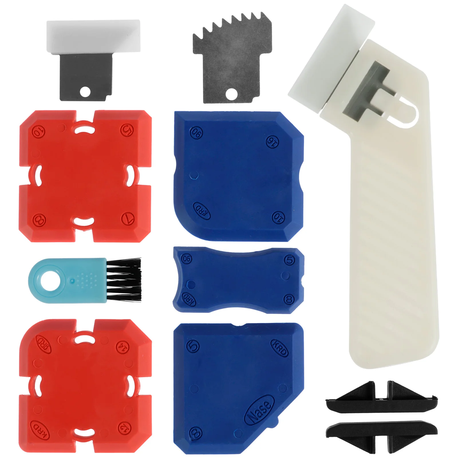 

12Pcs Caulking Tool Kit Silicone Profiling Kit Reusable Caulk Removal Scraper Tool Professional Sealant Caulking Smoothing Tool