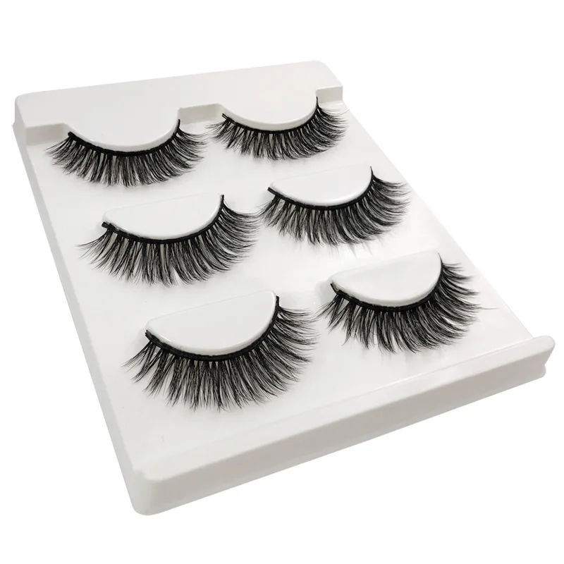 

Набор объемных ресниц ручной работы из мягких волос и химических волокон, комбинированные Накладные ресницы + маленький клей + пинцет, женск...