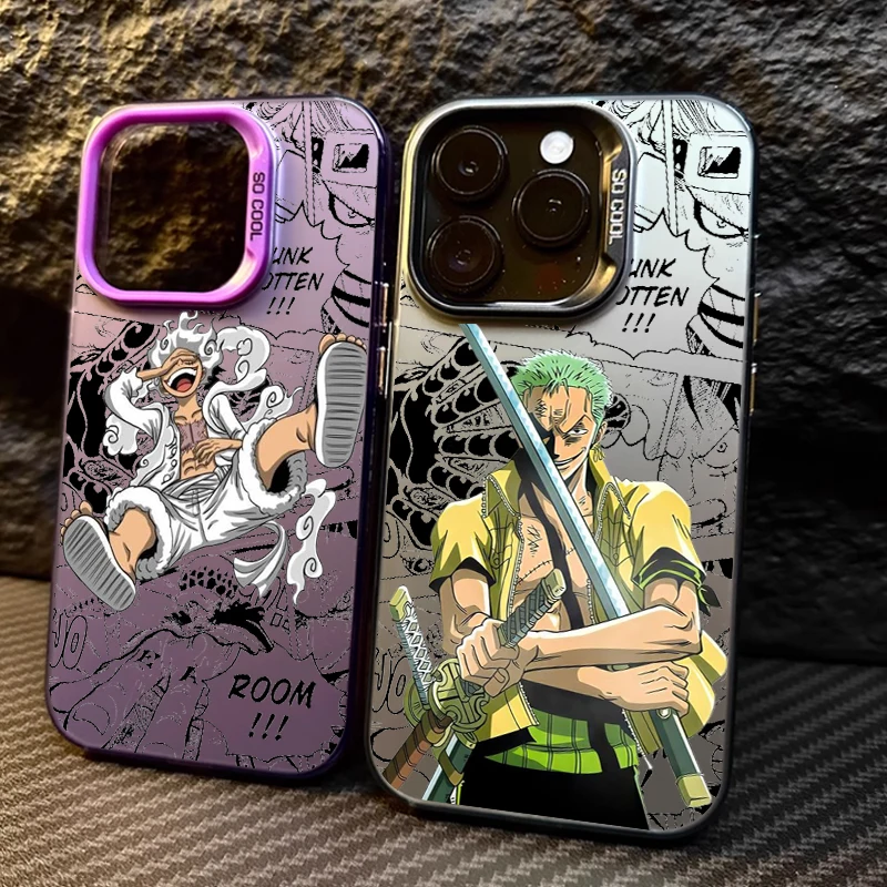 Чехол для телефона с рисунком из аниме Luffys Cool O-Ones iPhone 16 15 14 13 12 11 Pro Max X XR XSMAX 8 7 Plus