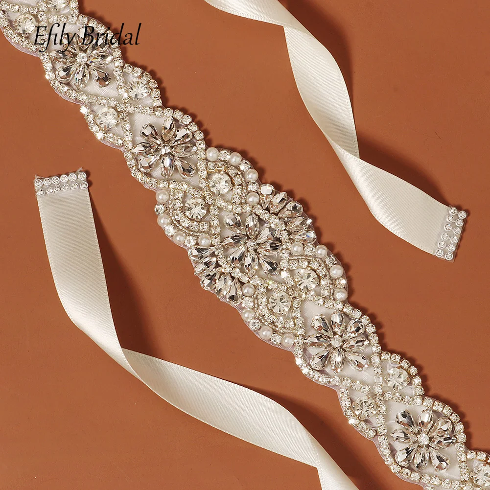 Efily Fashion Стразы Свадебный ремень аксессуары для свадебного платья женский