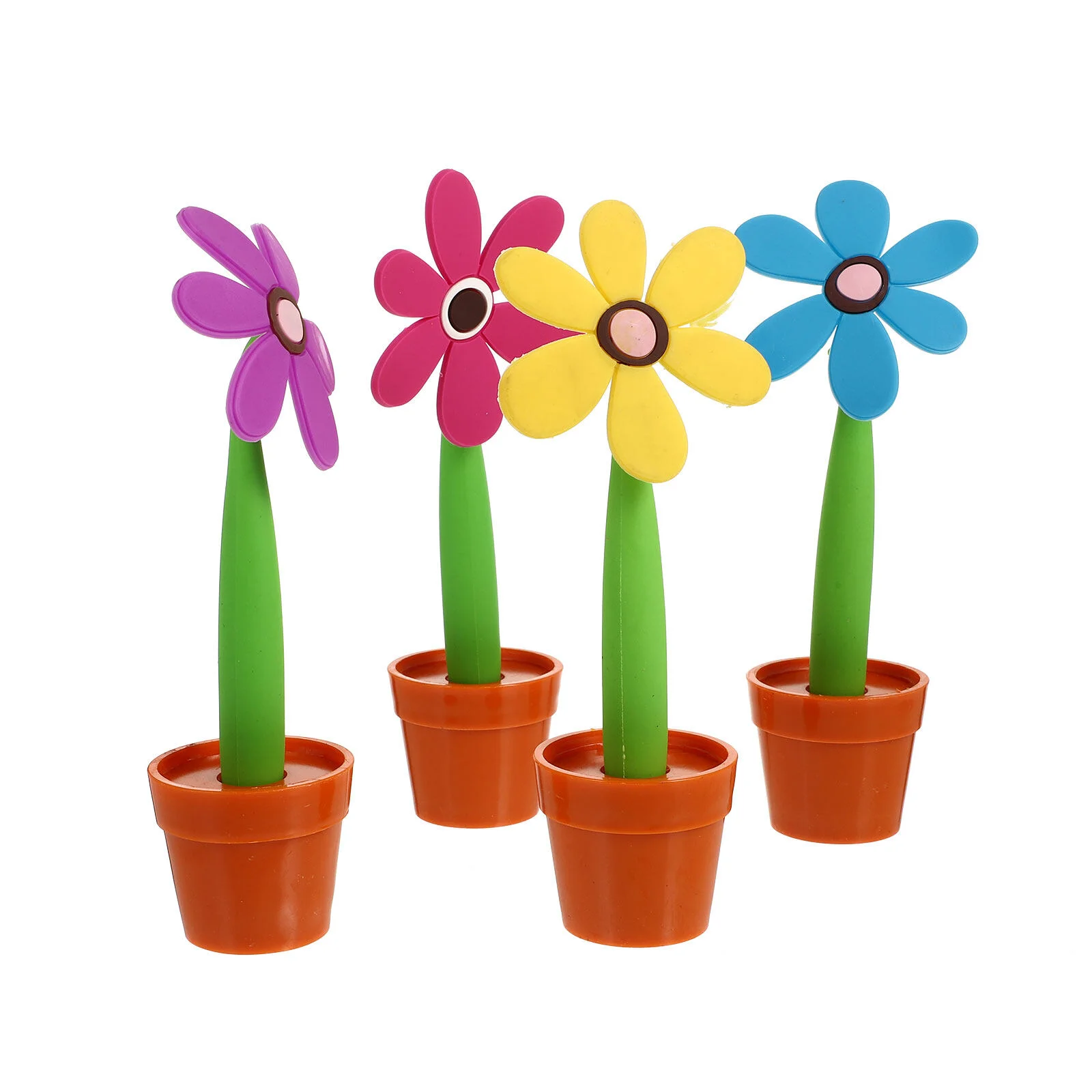 

4 Pcs Writing Pen Kids Ballpoint Plants Sun Flower Pens School Ball-point Child