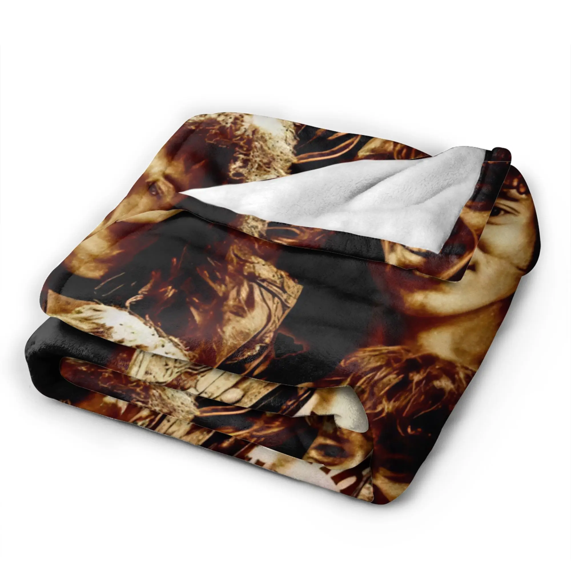 Фото Eddie Munson  Flannel Blankets Winter American TV Series Super Warm Bedding Throws for Children Couch Bed Graphic Sofa Bed Cover №2
