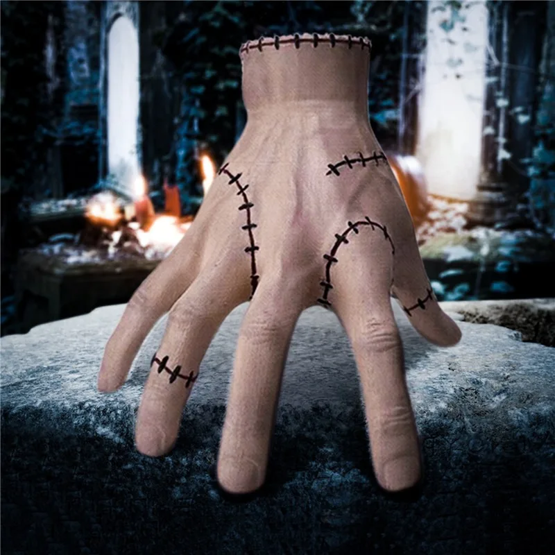 

New Horror Wednesday Thing Hand Toy From Addams Family Latex Figurine Home Decor Desktop Craft Holiday Party Costume Prop 2023