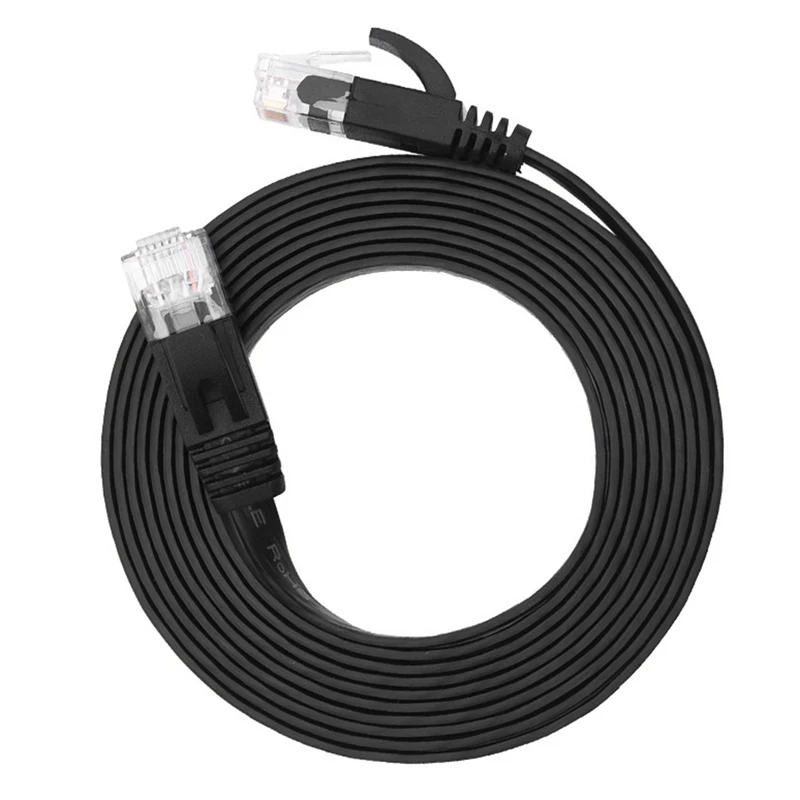 

CAT6 RJ45 Computer Network Cable Flat Jumper CAT6 Super Six Network Cable Suitable for Computer Notebook Router- 2M